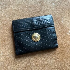 Versace Black and Gold Men's Wallet